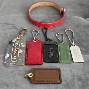 Mixed assorted Coach tags/charms lot